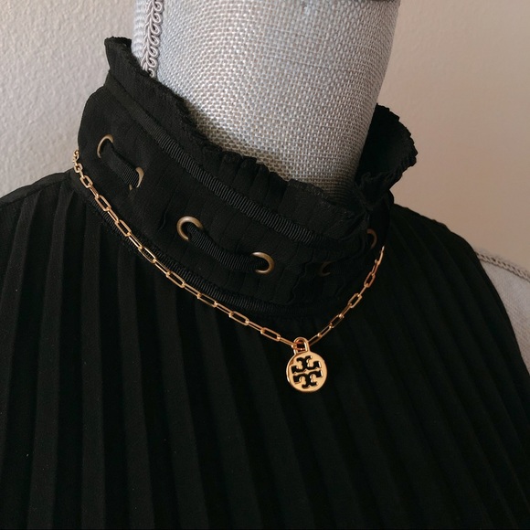 Tory Burch Gold T Logo Charm Pendant - Picture 2 of 3